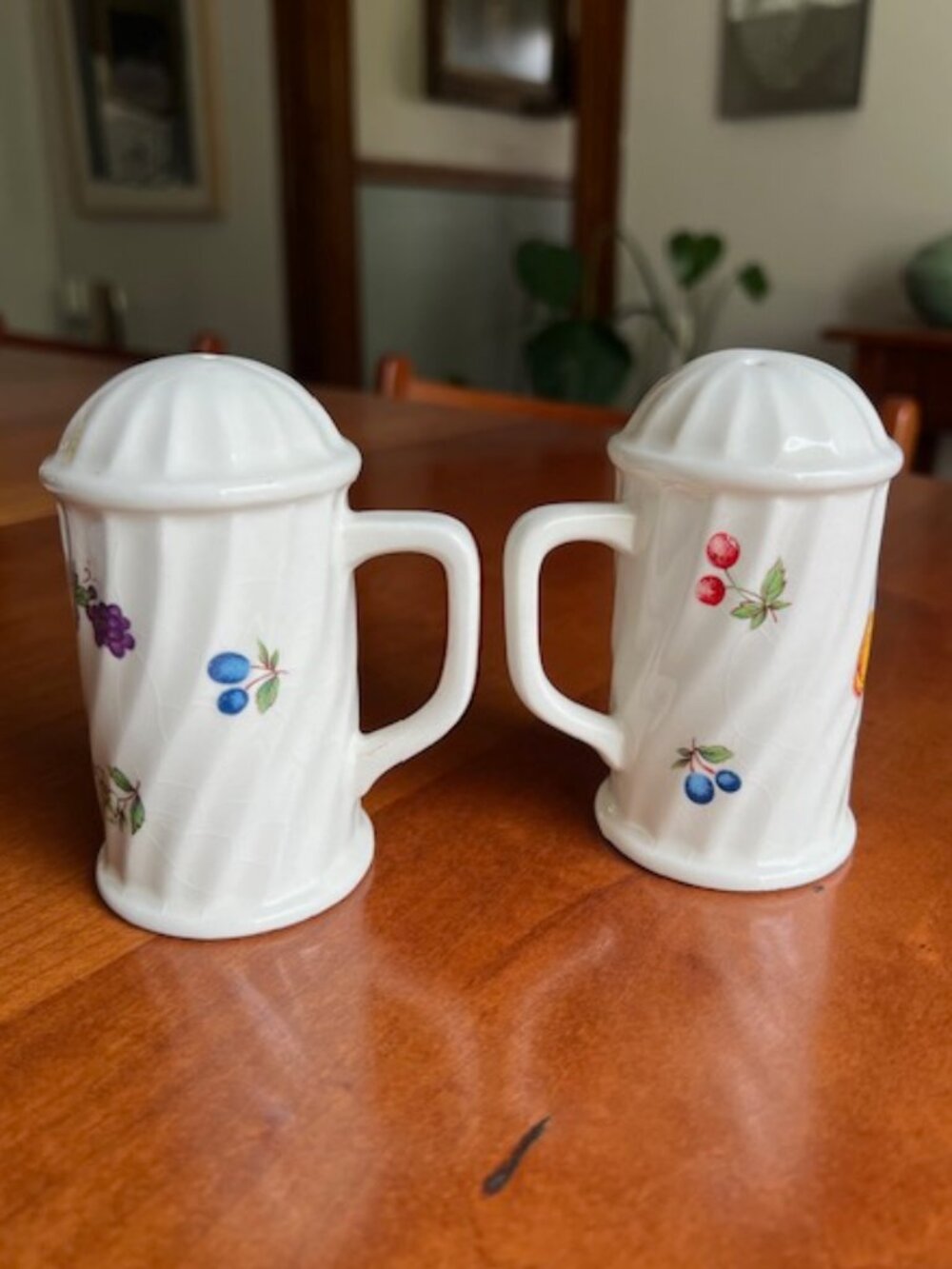 Vintage Raintree Petite Fruit Hand Painted Salt & Pepper Shakers